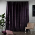 thumbnail image 2 of 3S Brother's Solid Luxury Matte Velvet Soft Curtains Set of 2 Panels Hanging Back Tap & Rod Pocket Home Décor Bedroom Kitchen Office Windows Room Darkering ( Eggplant-52"x108"), 2 of 6