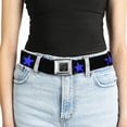 thumbnail image 5 of Buckle-Down Belt, Seatbelt Buckle Belt, Star Black Blue, Youth 22 to 32 Inches, 5 of 9