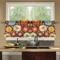 thumbnail image 4 of Yayeee Kitchen Curtains Tier Set of 2 Light Filtering 57"x24" Over Sink Window Panels, Blooming Flowers, 4 of 7
