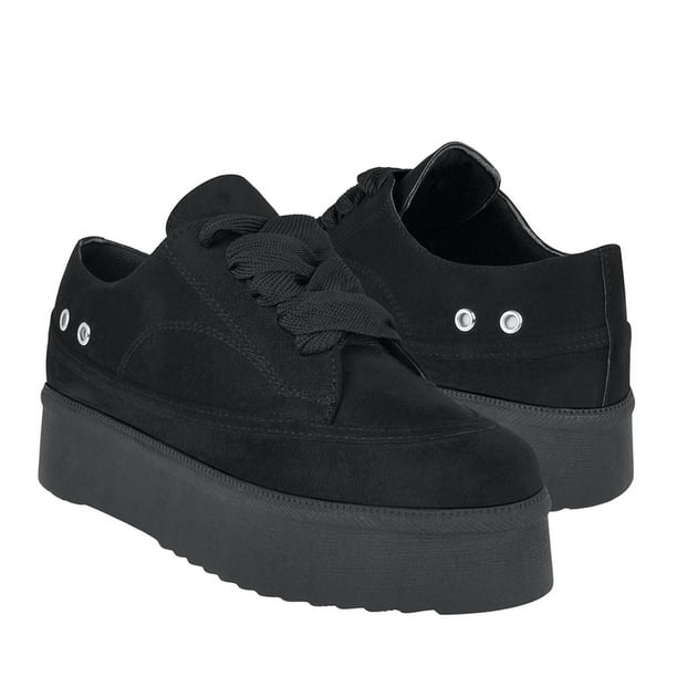 ZAPATOS CASUALES MUJER STYLO 5847 SUEDE NEGRO