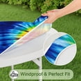 thumbnail image 5 of Colorful Tie Dye Symmetric Pattern Round Fitted Tablecloth with Elastic Edge,Dining Table Cover Waterproof,Outdoor Round Tablecloth for Camping,Dining,Indoor and Outdoor, 5 of 7