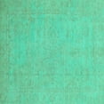 thumbnail image 1 of Ahgly Company Machine Washable Indoor Square Oriental Turquoise Blue Traditional Area Rugs, 6' Square, 1 of 4