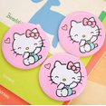 thumbnail image 1 of Hello Kitty-espejo de bolsillo giratorio de cuero PU para mujer, espejos compactos de cuero portátiles, Mini espejo cosmético de mano, 1 of 3