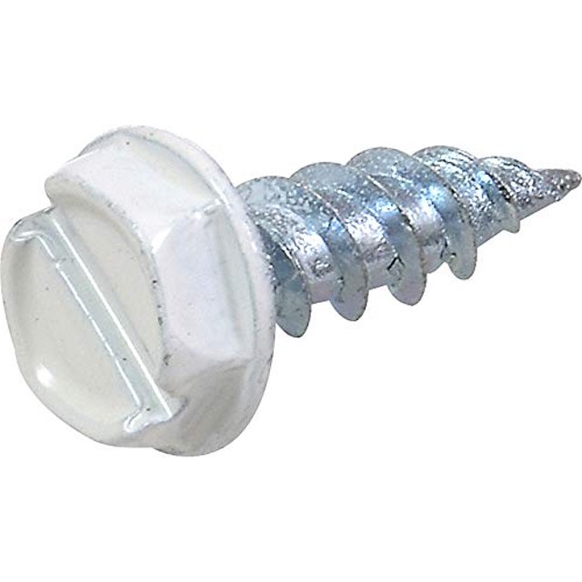 Fas-Pak 9495 7 x 1/2-Inch Gutter and Stovepipe Assembly/Repair Screw, White