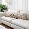 thumbnail image 2 of Purple Red Spring Floral Body Pillow Covers 20"x54", Watercolor Botanical Summer Flowers Soft Brushed Breathable Throw Pillow Covers, Pillowcase with Zipper for Couch Sofa Bedroom Living Room, 2 of 9