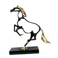 thumbnail image 4 of Estatua de caballo, escultura de Animal, decoración decorativa Fengshui, adorno de mesa, decoración para Hotel, dormitorio, tienda, estante de mesa Negro Dorado, 4 of 8