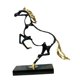 thumbnail image 4 of Estatuilla de estatua de caballo ahuecada decoración Fengshui, escultura de Metal de adorno ligero para entrada de dormitorio de escritorio de oficina Negro Dorado, 4 of 8