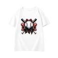 thumbnail image 6 of YUEHUA T-Shirt for Girls 14 16 Summer Boys Girls and Children's Short Sleeved Baseball Patterned Casual Loose Fitting Short Sleeved T Shirt, Size 6-7 Years, 6 of 6