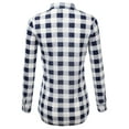 thumbnail image 3 of JJ Perfection Womens Long Sleeve Collared Button Down Plaid Flannel Shirt, 3 of 3