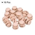 thumbnail image 3 of Uxcell 0.7" Dia Cord Locks Round Double Hole Elastic Cord Fastener Khaki 16 Pack, 3 of 5