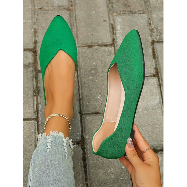 Spring/autumn Fashionable Black Ladies Flat Pointed Toe Shoes, Versatile