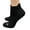 Black, variant on Men Running Performance No Show Ankle Hi Socks (Black, Shoe Size: 6-12)