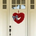 thumbnail image 4 of Valentine's Day Heart Wreath, Fabric Door Decoration - Romantic Wall Hanging Holiday Arrangement for Home Wedding, 4 of 9