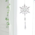 thumbnail image 3 of Campanas De Viento Crystal Light Catcher Copo de nieve Navidad Arco iris Ornamento para el jardín del hogar (E) Likrtyny Libre de BPA, 3 of 8