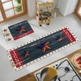 thumbnail image 6 of Independence Day Kitchen Rugs and Mats Set of 2, Patriotic Stars on Wood Plank Non-Slip Floor Doormat Comfort Area Runner Rug and Mat, USA Flag Indoor Entrance Carpet Home Decor, 6 of 6