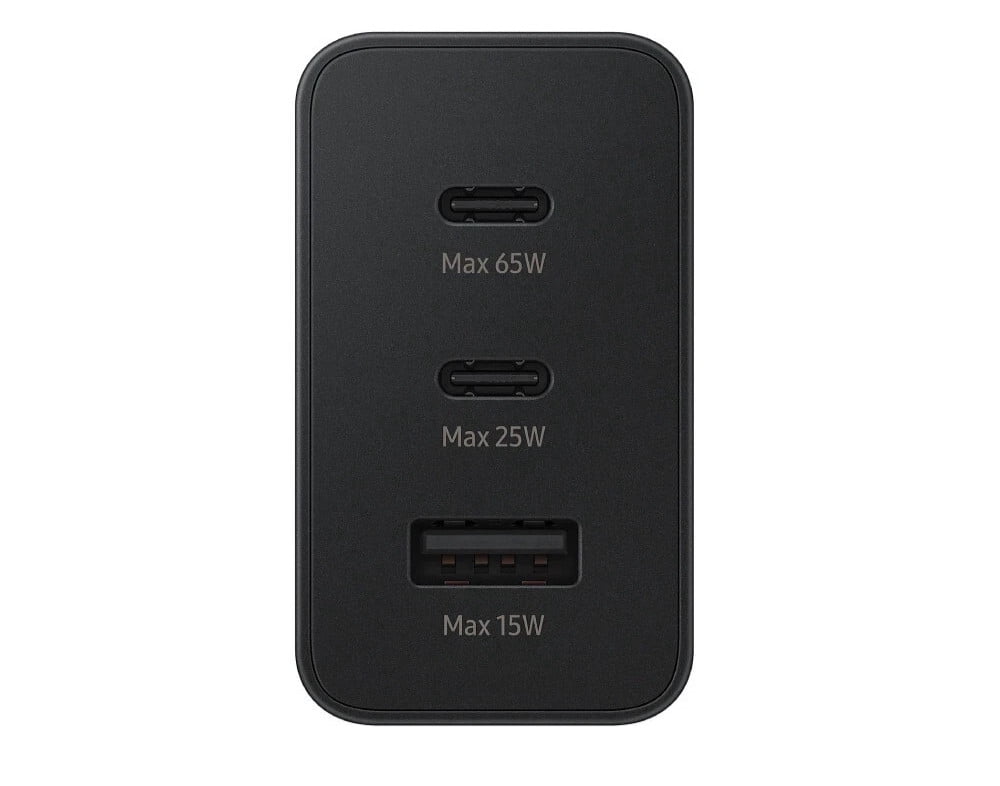 Samsung 65W Super Fast Charging Wall Charger, USB-C Power Adapter with Triple Port Charging, Compatible with Samsung Galaxy S24 S24+ Ultra & USB-C Devices