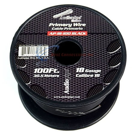 Audiopipe 18 Gauge 100 Feet Primary/Remote Wire - (Best Automotive Gauges For The Money)