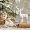 thumbnail image 2 of Adornos colgantes para árbol de Navidad, adornos de alce blanco, copo de nieve, decoración colgante para el hogar, decoración de fiesta de año nuevo, 2022, 2 of 4