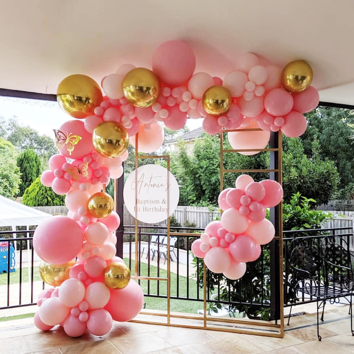 Pink Balloon Arch & Garland Kit 122PCS Macaron Pink Balloon Garland Kit Rose Gold 4D Balloon Metallic Red Silver Balloon Arch Kit for Birthday Baby Shower Wedding Party Decoration Balloons Garland