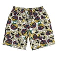 thumbnail image 3 of Uemuo Happy Skeleton Pattern Men's Swim Trunks Hawaiian Beach Bathing Suit Swimsuits Beach Quick-Dry Shorts with Pockets-Medium, 3 of 9