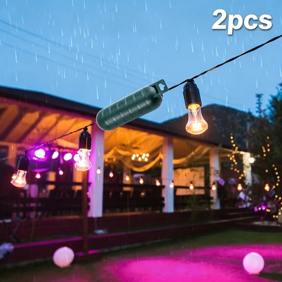 2 PCS Outdoor Extension Cord Safety Covers, Weather-Resistant Seal Boxes for Plugs, Outlets & Holiday String Lights