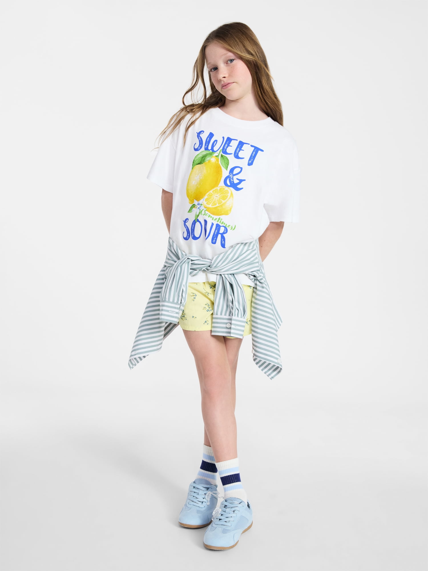 Weekend Academy Girls Cotton Pull-On Shorts, Sizes 4-18