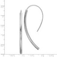 thumbnail image 5 of 925 Sterling Silver Rhodium-plated Polished & Textured Bar Dangle Earrings, 5 of 5