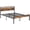 Brown-F, variant on Twin Size Bed Frame, Metal Bed with Headboard, 700LBS Heavy Duty Mattress Foundation with Steel Slats Support, No Box Spring Needed, Noise Free