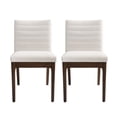 thumbnail image 2 of LiviNest Modern Dining Chairs Set of 2: Mid-Century Design with Light Beige Fabric & Rubberwood Frame - Compact Size for Small Kitchen Breakfast Nook & Apartment Dining Space, 2 of 6