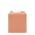 thumbnail image 5 of PILLOWPIA James Stonewashed Linen Tissue Box Holder, Sandalwood, Decorative Home Accessory, 4.5" L x 4.5" W x 5.5" H, 5 of 7