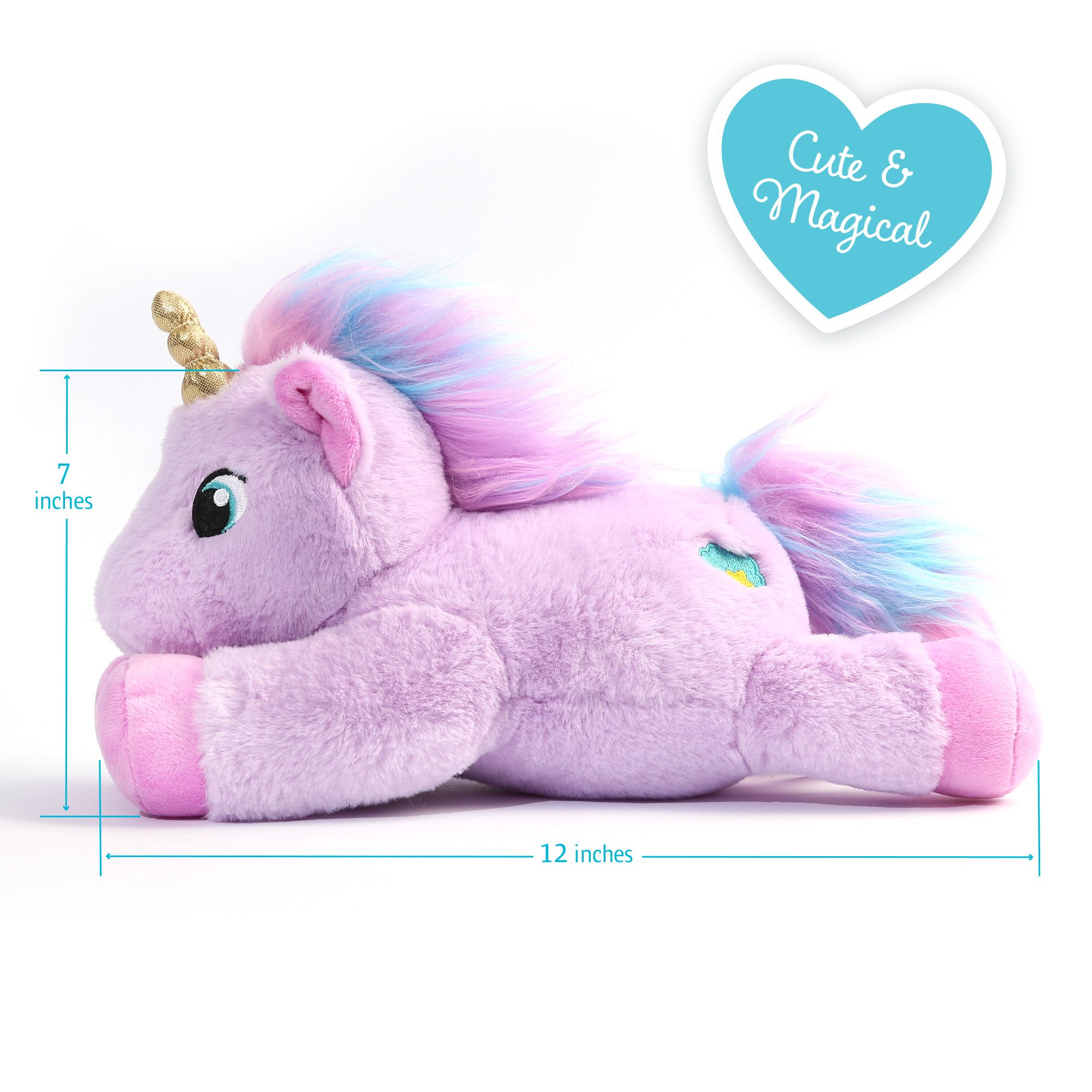 LotFancy 2 Pcs 12" Unicorn Stuffed Animal Plush Toys Gifts for Kids, Girls, Purple and White - image 3 of 9