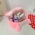 thumbnail image 3 of Bag Makeup Lindo organizador de aseo de cepillo cosmético de dibujos animados para niñas rosa, 3 of 9