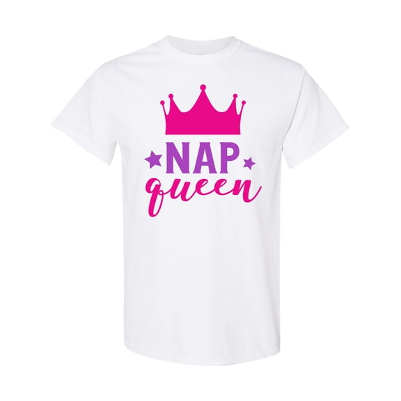 Inktastic Nap Queen, Princess, Crown, Stars, Sleep, Sleeping T-Shirt