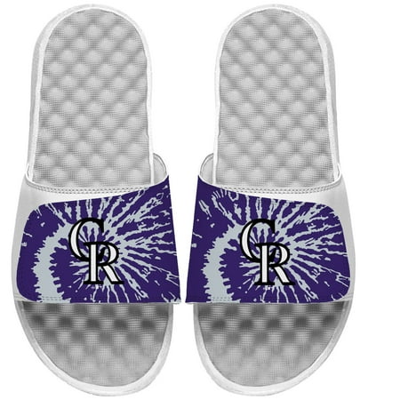 

Youth ISlide White Colorado Rockies Tie Dye Slide Sandals