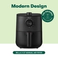 thumbnail image 2 of BELLA 2.9QT Manual Air Fryer, No Pre-Heat Needed, No-Oil Frying, Fast Healthy Evenly Cooked Meal Every Time, Removeable Dishwasher Safe Non Stick Pan and Crisping Tray for Easy Clean Up, Matte Black, 2 of 5
