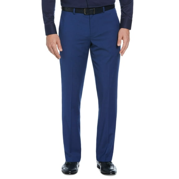 Perry Ellis Mens Modern fit Dress Pants 34 / 30 Navy Blue Solid Stretch