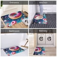 thumbnail image 5 of Sikiie Starry Sky Colorful Donut Print Flannel Anti-slip Floor Mat 16x24in, Thickened Dustproof Entrance Door Mat Floor Mat for Kitchen, Bathroom, Laundry Room, 5 of 7