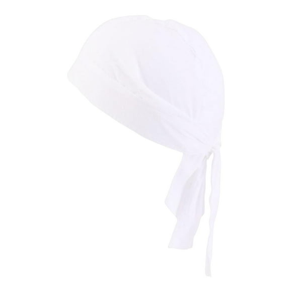 Comfortable Cotton Pirate Caps Headband Breathable Head Wrap Cycling Caps White