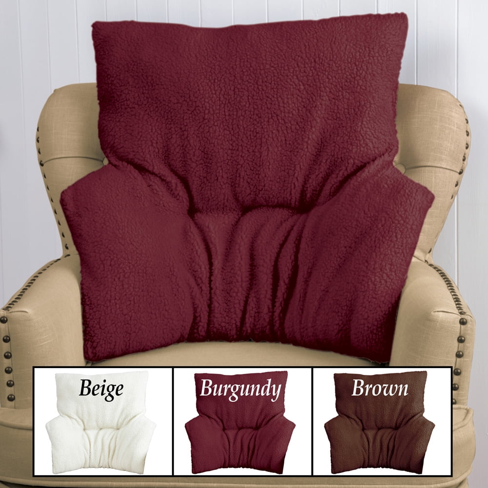 Faux Sheepskin Deluxe Back Rest Support Cushion Lower Back