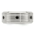thumbnail image 4 of Auriga Fine Jewelry Men's Titanium Black Ti & Sterling Silver Brushed Spinel Ring Size 10, 4 of 6