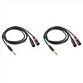 thumbnail image 1 of 2X Jack 6.35mm 1/4 TRS Estéreo A Doble XLR Macho Cable de Audio Cable Alargador y Cable de Audio Divisor 200cm, 1 of 8