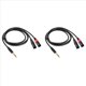 thumbnail image 1 of 2X Jack 6.35mm 1/4 TRS Estéreo A Doble XLR Macho Cable de Audio Cable Alargador y Cable de Audio Divisor 200cm, 1 of 5