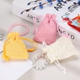 thumbnail image 4 of Uxcell 20 Pcs Bolsas de Yute con Cordón, 2.8 x 3.5 Pulgadas Bolsas de Favor, Fundas de Joyería para Navidad, Acción de Gracias, Cumpleaños, Beige Gris, 4 of 7