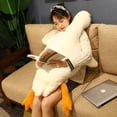 thumbnail image 4 of Adorable pato de peluche de 190 cm, almohada para dormir esponjosa, animal de peluche, cisne, ganso, muñecos suaves, alfombrilla para el suelo, regalo de cumpleaños para niñas, 4 of 5