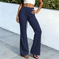 thumbnail image 2 of Ixbnca Womens Bootcut Pants Stretchy Drawstring Yoga Long Pants Comfy High Rise Loungewear Gym Flared Sweat Pants, 2 of 7