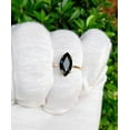 thumbnail image 6 of Black Onyx Diamond Ring, Marquise Cut Black Onyx Engagement Ring,925 Silver 14k Rose Gold Ring, Engagement Ring, Gift For Her, Vintage Ring, 6 of 6