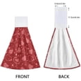 thumbnail image 4 of SKYSONIC 2 PCS Valentines Day Hanging Kitchen Hand Towels Tiny Sparkle Heart Red Buffalo Check Plaid Love Hearttulips Flower Truck Valentine Kitchen Wears Hanging Tie Towels Dishcloths Sets, 4 of 6