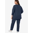 thumbnail image 2 of Woman Within Plus Size Petite Fleece Sweatshirt Set, 2 of 4