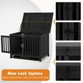 thumbnail image 5 of Wooden Dog Crate Furniture, Dog Kennel Pet House End Table, Solid Wood Portable Foldable Indoor Cage for Dogs, No Assembly Needed (Small, Black), 5 of 14