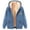 Blue, variant on Fmbrln Women's Zip Up Hoodie Fleece Lined Christmas Print Hooded Sweatshirt Long Sleeve Drawstring Comfy Warm Fall Winter Jacket with Pocket